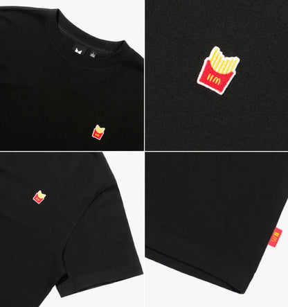 BTS X MCDONALDS'S COLLABORATION MERCH LOGO S/S T-SHIRT (BLACK)