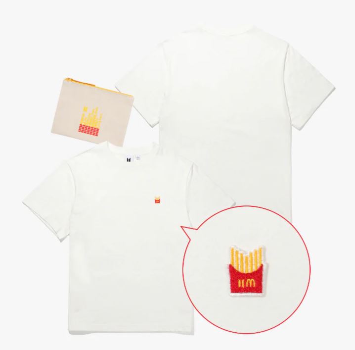 BTS X  MCDONALDS'S COLLABORATION MERCH - LOGO S/S T-SHIRT (WHITE)