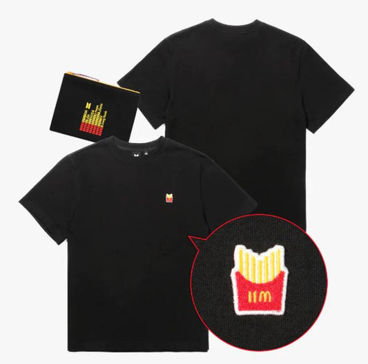 BTS X MCDONALDS'S COLLABORATION MERCH LOGO S/S T-SHIRT (BLACK)