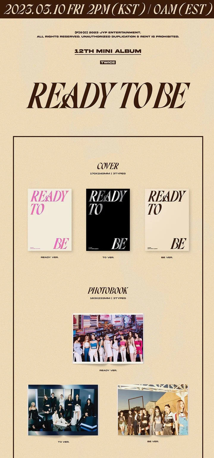 TWICE - READY TO BE (12TH MINI ALBUM)